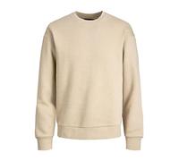 JACK & JONES Pull à Manches Longues col Rond de Base pour Homme sans Capuche - Pull Chaud JJESTAR, Couleurs:Beige, Taille Chandail:L