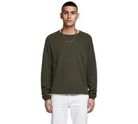JACK & JONES Pull en Tricot col Rond pour Hommes Basique à Manches Longues en Coton JJEHILL