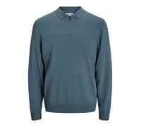 JACK & JONES Jjeemil Polo en Tricot avec Demi-Fermeture Éclair Pull, oceanview, XL Homme