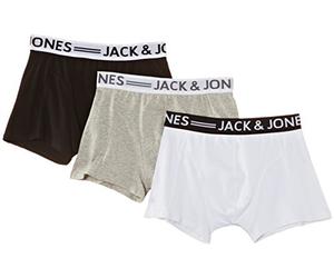 JACK & JONES Sense Mix 3-Pack Core 4-5-6 2014 - Boxer - uni - Homme, Noir - Noir, X-Large (Taille Fabricant: XL)