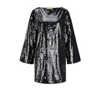 JACK & JONES Sequin Dress Jxizzy Robe à Paillettes Ls WVN, Noir, L Femmes