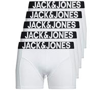 Jack & Jones Set de 5 boxers pour homme Sous-vêtements assortis - Blanc - Medium