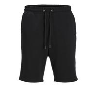 JACK & JONES Short en Molleton Bermuda Coupe Confortable Court avec Poches latérales, Couleurs:Noir, Taille:XL