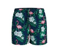 JACK & JONES Shorts de bain 'JPSTMaui' marine / vert foncé / rose / blanc, Taille XS