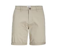 JACK & JONES Shorts Homme Taille Moyenne Bermuda Chino Pantalon Midi Coupe Droite, Couleurs:Beige, Taille:M