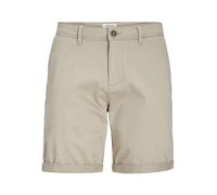 JACK & JONES Shorts Homme Taille Moyenne Bermuda Chino Pantalon Midi Coupe Droite, Couleurs:Beige, Taille:XL
