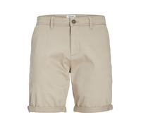 JACK & JONES Shorts Homme Taille Moyenne Bermuda Chino Pantalon Midi Coupe Droite, Couleurs:Beige, Taille:XXL