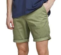 JACK & JONES Shorts Homme Taille Moyenne Bermuda Chino Pantalon Midi Coupe Droite, Couleurs:Vert, Taille:M