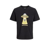 JACK & JONES Skull Tee Joranatomy SS Crew Neck Sn T-Shirt Motif crâne, Noir, XL Hommes