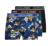 Jack & Jones - Boxers Homme Jacflower - Lot de 3 - Cerisier / Bleu marine / Noir - XXL
