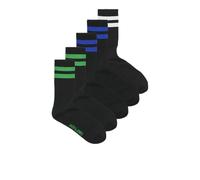 JACK & JONES Socks 5 Pack Jacdehli Lot de 5 Paires de Chaussettes de Tennis, Noir, Taille Unique Hommes