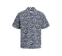 JACK & JONES SS Jjmilo Seersucker Resort T-Shirt S, Sky Captain, L Hommes