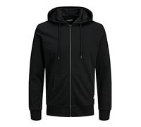 JACK & JONES Sweat à Capuche Basique zippé pour Homme, Noir (Black), L