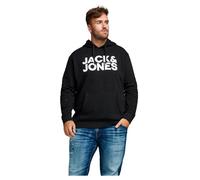 Jack & Jones Sweat à capuche classique pour homme avec logo de la marque, Noir (Print Black) Large imprimé., S
