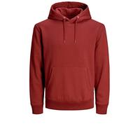 JACK & JONES Sweat à capuche doux pour homme, Rouge (Dahlia rouge), M