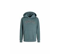 JACK & JONES Sweat à capuche garçon - Hoodie JJECALEB bleu | 140