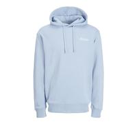 JACK & JONES Sweat à Capuche Homme avec Cordon et Logo brodé., Couleurs:Bleu, Taille Chandail:S