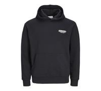 JACK & JONES Sweat à Capuche Jjolive Sweatshirt, Noir/imprimé : Jack&Jones, S Homme