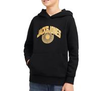 JACK & JONES Sweat à Capuche Noir Garçon Varsity Branding