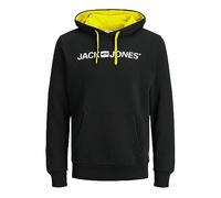 JACK & JONES Sweat à Capuche pour Homme avec Logo imprimé, Noir (Safety Yellow/Reg Fit), L (EU)