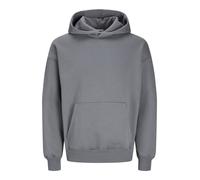 JACK & JONES Sweat à capuche pour homme avec poche kangourou et bordures côtelée