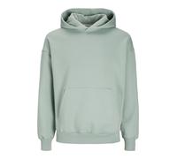 JACK & JONES Sweat à capuche pour homme avec poche kangourou et bordures côtelée