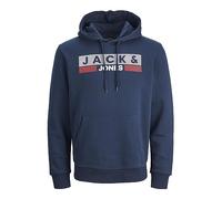 Jack & Jones Sweat à Capuche pour Homme, Grande Taille, avec Logo, Navy Blazer/Print:Play 4, 4XL