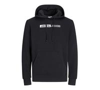 JACK & JONES Sweat à capuche pour homme, grande taille, avec logo, Noir , 8XL