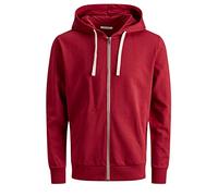 JACK & JONES Sweat à Capuche zippé JJEHOLMEN pour Homme, Rio Red., 3XL