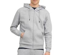 JACK & JONES Sweat à Capuche zippé Sweat à Capuche zippé Uni Light Grey Melange XL Light Grey Melange XL