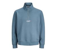 JACK & JONES Sweat À Mi-Fermeture Éclair Imprimé | Relaxed Fit, Imprimé, Manches longues, Casual, Température maximale 40°C programme très doux