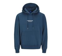 JACK & JONES Sweat-shirt à capuche pour homme imprimé, Insignia Blue, XXL