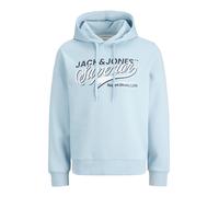 JACK & JONES Sweat-shirt bleu ciel / noir / blanc, Taille M