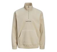 JACK & JONES Sweat-Shirt en Polaire imprimé pour Homme, Crème, S