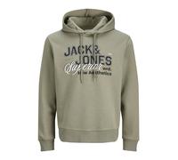 JACK & JONES Sweat-shirt greige / noir / blanc, Taille XL
