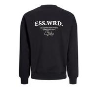 JACK & JONES Sweat-shirt 'JJEURBAN EDGE STUDIO' noir / blanc, Taille S