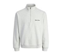 Jack & Jones Norrebro Emb Half Zip Sweatshirt Blanc L Homme