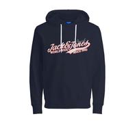 JACK & JONES Sweat-shirt 'Mel' bleu nuit / rose / rouge / blanc, Taille S