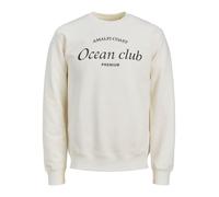 JACK & JONES Sweat-shirt 'Ocean Club' crème / noir, Taille S