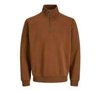 JACK & JONES Sweat-Shirt pour Homme avec Demi-Fermeture éclair - Couleur Unie - avec Demi-Fermeture éclair