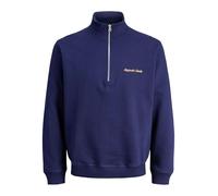 JACK & JONES Sweat-Shirt pour Homme avec Demi-Fermeture éclair, Ocean Cavern, S