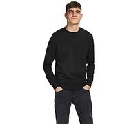 JACK & JONES Pull à col Rond pour Homme JJEBASIC de Base de, Couleurs:Noir, Taille Chandail:XXL