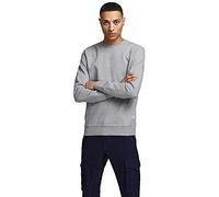 JACK & JONES Sweat-Shirt Sweat-Shirt Uni Light Grey Melange XXL Light Grey Melange XXL