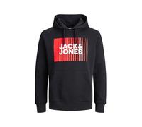 JACK & JONES Sweatshirt à capuche pour homme Regular Fit JJEADRIAN avec imprimé Taille S, M, L, XL, XXL, 3XL, 4XL, 5XL, 6XL, 7XL, 8XL Noir, gris, vert, marron, beige ou bleu, L