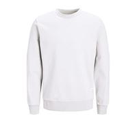 Jack & Jones - Sweatshirt basique à col rond pour homme, Weiß (White/Reg), XL