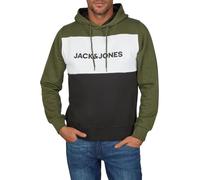 JACK & JONES Sweatshirt Homme avec Impression JWHLOGO Blocking Coupe Régulière Grande Taille Sweat à Capuche Pull Vert Bleu Beige Marine S M L XL XXL 3XL 4XL 5XL 6XL 7XL 8XL, marron, L