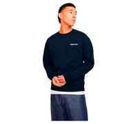 JACK & JONES Sweatshirt Homme Col Rond Designé au Danemark Club1990, Couleurs:Bleu-Marine, Taille Chandail:M