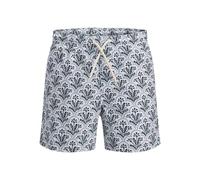 Jack & Jones Swim Jpstmaui Shell AOP Short de Bain JNR, Blanc éclatant, 14 Ans Hommes