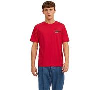 Jack & Jones T-Shirt à col Rond avec Logo pour Homme, True Red P4 Small Print, S