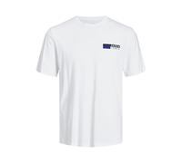 JACK & JONES T-Shirt à col Rond avec Logo pour Homme, White P4 Small Print, XXL